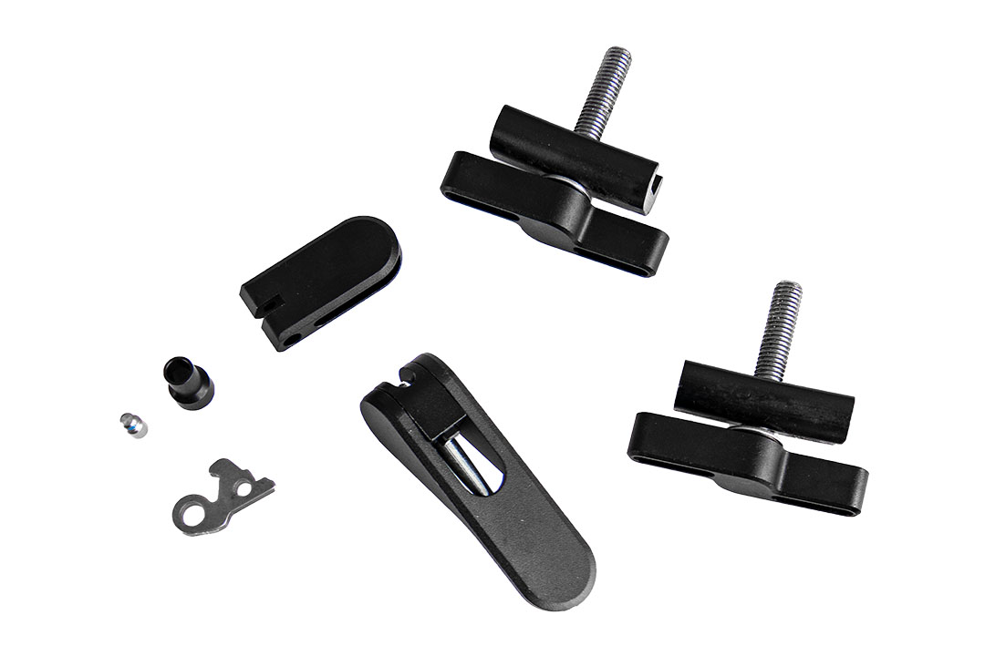 Aluminium Hinge Clamp And Rear Frame Clip Set Black , 