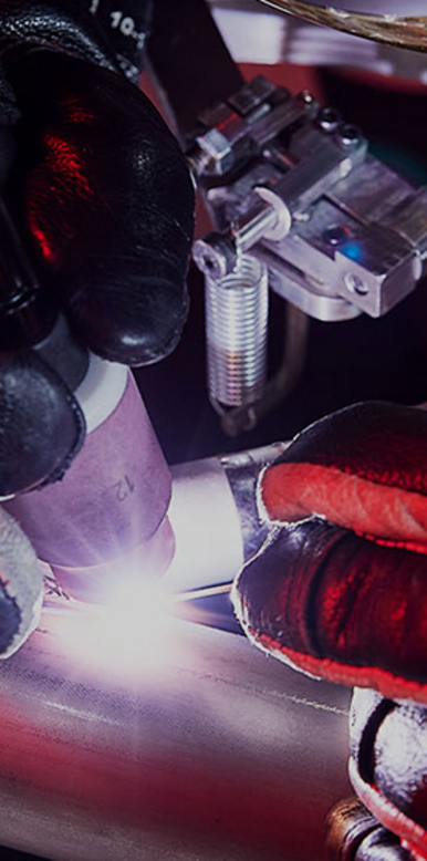 Tig Welding process taking place in Brompton Sheffield factory.